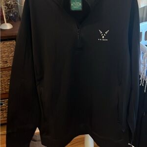 Aiden Black Half-Zip Men's Sweater with Subtle Logo